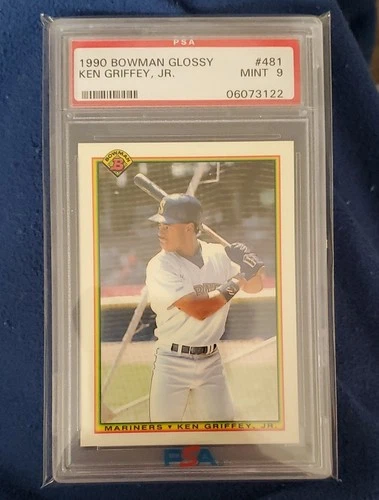1990 BOWMAN GLOSSY Ken GRIFFEY JR PSA 9 MINT Tiffany #481 Seattle Mariners HOF