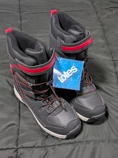 Totes Kids Size 4M Winter Snow Boots "Sage" Black Red Youth