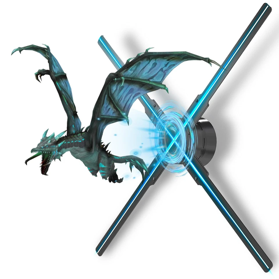 Ventilador 3DHolograma, 52cm Proyector 3DHolograma HD LED Holográfico Árbol de Navidad Adve Foto 4 de 4