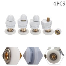 4 Stück Duschtürrollen/Läufer/Räder 19 23 25 27 Oder 29 Mm Raddurchmesser Weiß