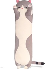 Cat Long Plush Pillow Kitty Stuffed Animal Soft Sleeping Throw Pillow Doll
