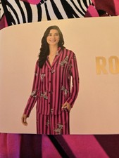 Room Service Womens Pajamas Pink Multicolor Zebra Striped XXL New Free Shipping