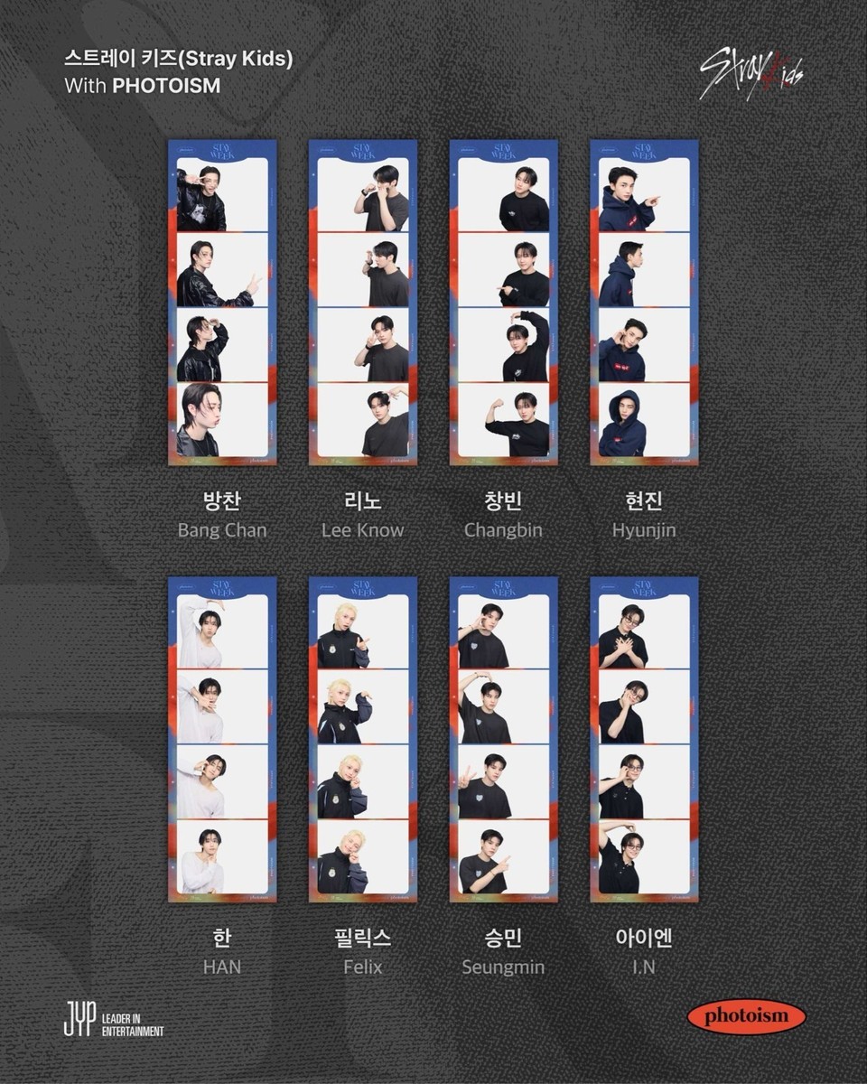 PHOTOISM X STRAY KIDS ARTIST PORTRAIT OFFICIAL PHOTOSTRIP 4-CUTS