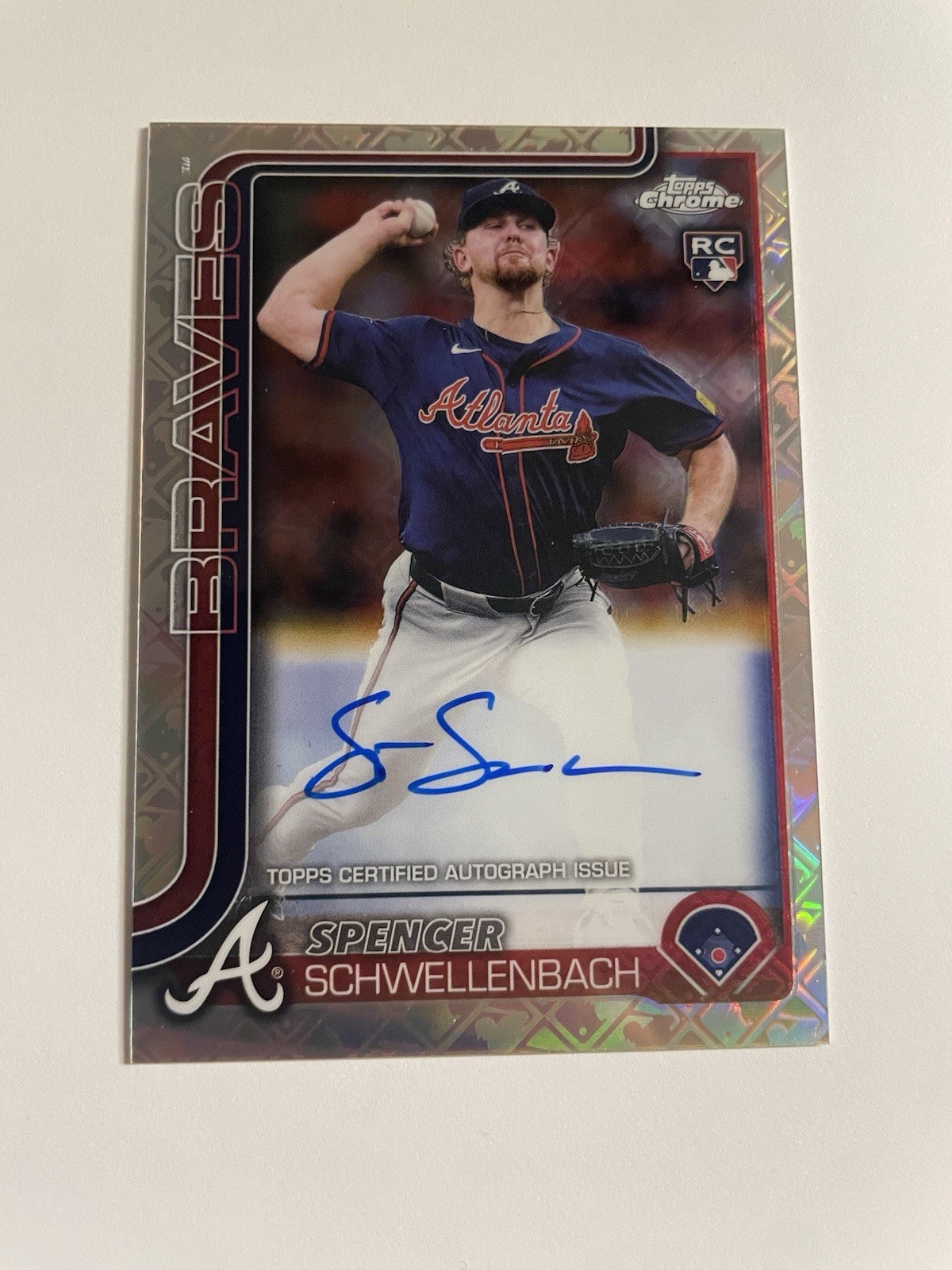 2025 Topps Chrome Logofractor Spencer Schwellenbach Rookie Refractor Auto SP 
