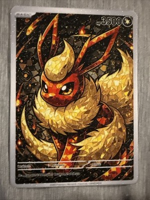 FLAREON Anime ART STYLE  Fan Art Pokemon - Non Tcg Card