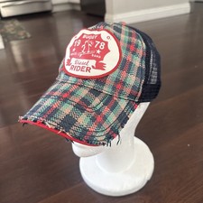 Diesel Plaid 90 s Y2K Trucker Mesh Cap Free O...
