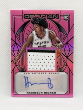 2024-25 OBSIDIAN, HARRISON INGRAM ROOKIE PATCH AUTO ETCH PINK FLOOD RC, #'D /49