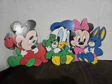 Vintage Mickey Minnie Donald Disney Nursery Children  s Wall Plaques