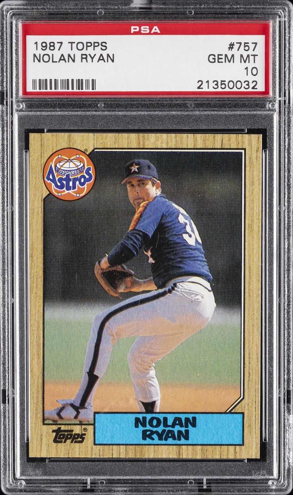 1987 TOPPS #757 NOLAN RYAN PSA 10