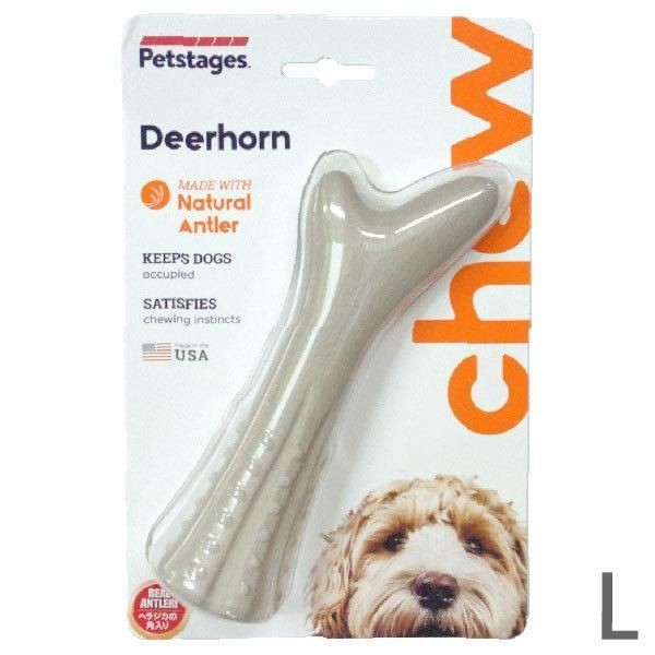 【Large 3】2.5" &times; 7" DADWAY Petstages Deer Horn Dog Toy s