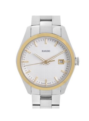 Rado Hyperchrome 40mm Two-Tone Steel Date Silver Dial Men Quartz Watch