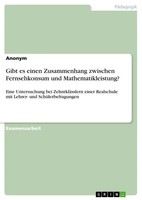 Anonymous | Gibt Es Einen Zusammenhang Zwischen Fernsehkonsum Und...