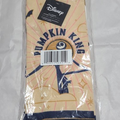 Disney Set of 2 Kitchen Tea Towels Jack Skellington & Zero NBC Cotton