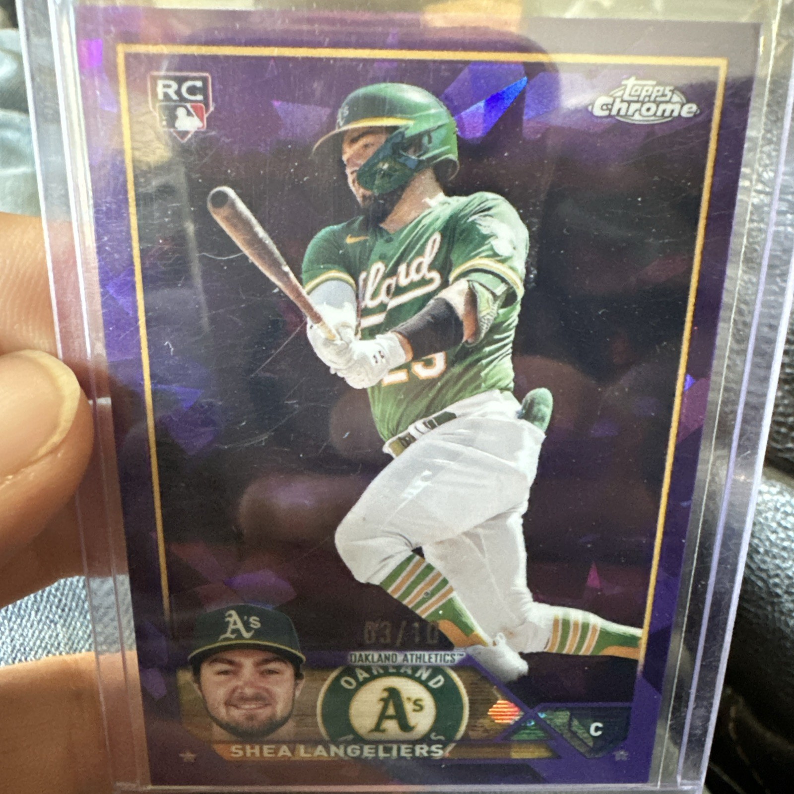 2023 Topps Chrome Sapphire Edition - Shea Langeliers #127 Purple /10 (RC)