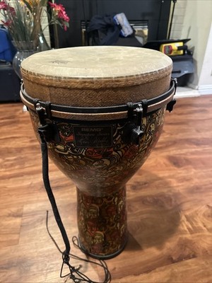Remo Signature Djembe Drum Leon Mobley Fiberskyn 3 Reno Drum Mondo