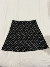 AQUA Girls Flared Black White Skirt Size M