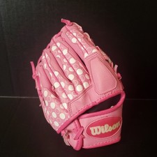 Wilson 9.5" Pink Girls T-Ball Glove RHT EXCELLENT Condition