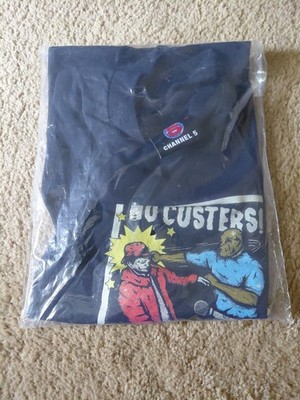 Channel 5 No Custers! Medium Short Sleeve Tee New In Bag Crip Mac Dark Blue NICE
