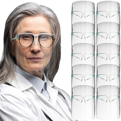 Face Shield With Glasses Frame 11PK - Safety Face Shield For Face Mask Shield...