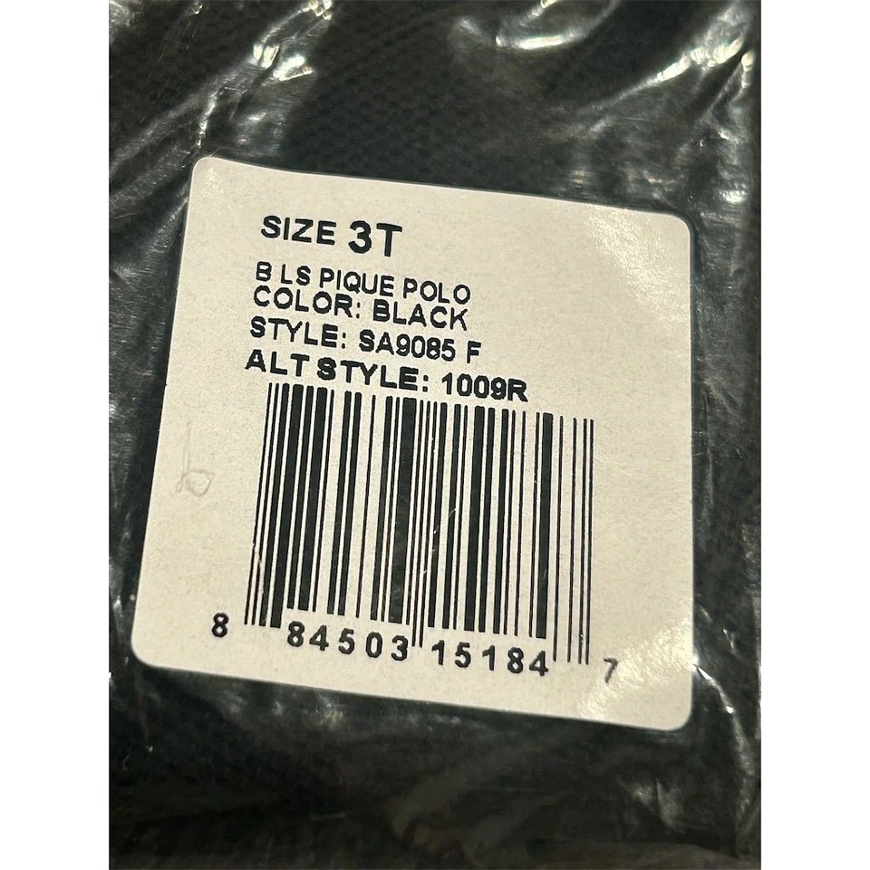 Camisa Polo French Toast Niños Talla 3T Negra Manga Larga Uniforme Ropa Informal Nueva con Etiquetas Foto 4 de 4