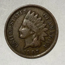 1907 Indian Head Cent Penny