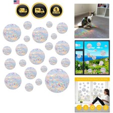 36PCS Circle Window Clings - Anti-Collision Window Decals to Save Birds from ...