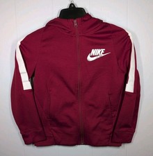 Nike Boy's Sportswear Tribute Jacket Maroon White AJ3021 677