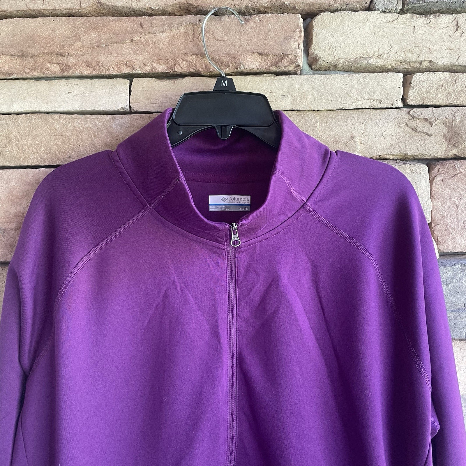 Columbia purple partial zip pullover sweatshirt E… - image 2