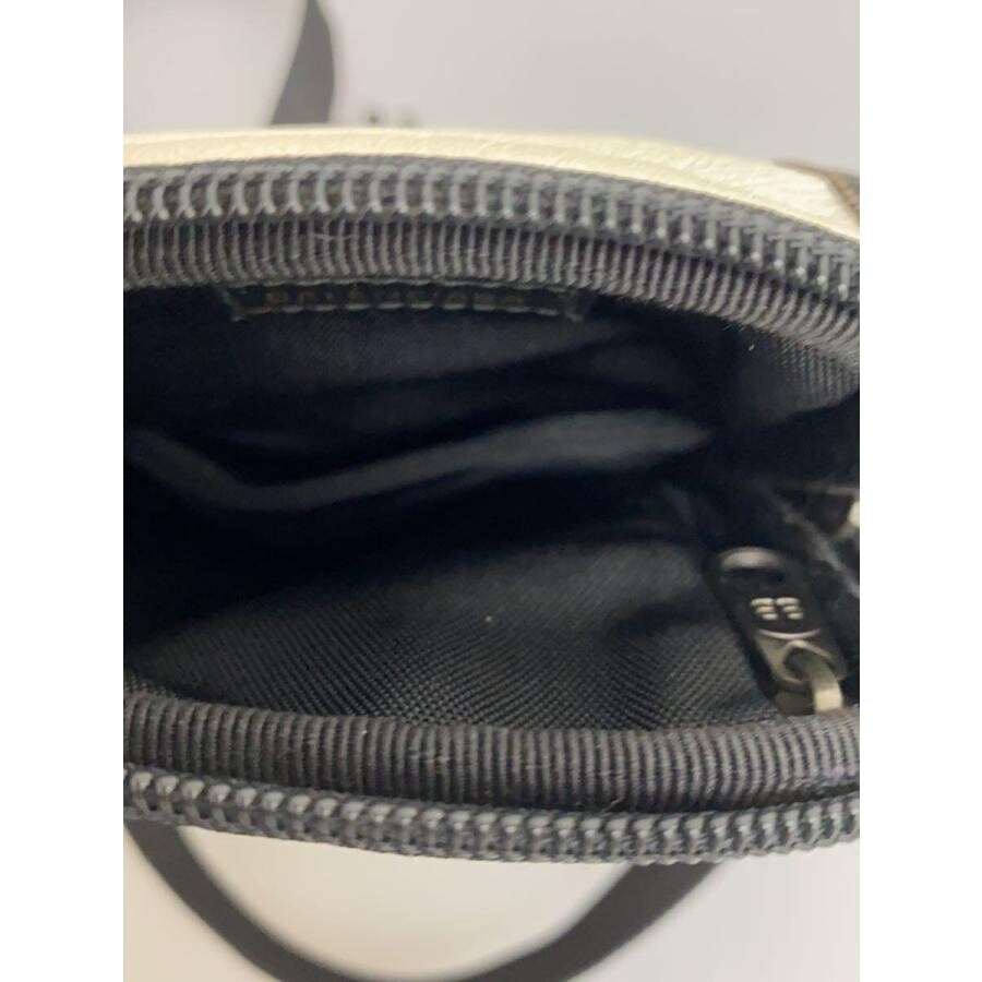 BALENCIAGA White Leather Shoulder Bag 593329 Black Strap Auth image 6