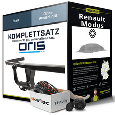 Für RENAULT Modus Typ F,JP Anhängerkupplung starr +eSatz 13pol uni 01.2008-jetzt