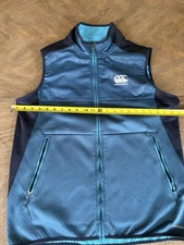 Canterbury Men’s Blue XL Vest Full Zip Pockets Polyester Blend