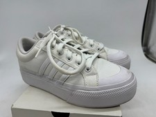Adidas Bravada 2.0 Platform Sneaker Women's White Lace Up Athletic Shoes - 7.5