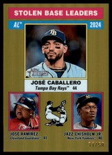 2025 Topps Heritage Chrome Gold Refractors #198 Stolen Base Leaders /50