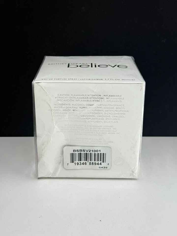 Britney Spears Believe Mujer Eau de Parfum Spray Frutal Leñoso 1.7 OZ *VER DESCRIPCIÓN Foto 4 de 4