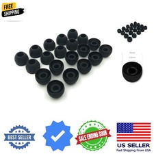 10 Pairs Medium Earbud Tips Silicone Replacement Ear Bud Tips   Black