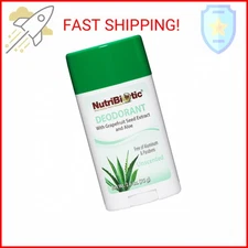 NutriBiotic Unscented Deodorant with GSE, 2.6 Ounce Stick | with Witch Hazel, Gr