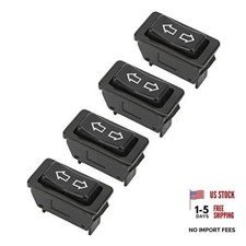 4 Pcs 5 Pin Single Button Power Window Switch DC 12V 24V Universal Car Glass