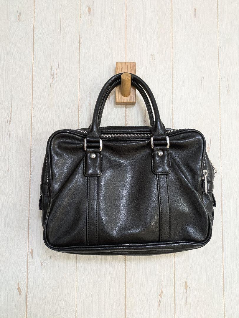 COMME des GARCONS Mini School Bag Black Faux Leather Handbag OL