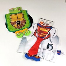 Baby Bib and Socks Halloween Teenage Mutant Ninja and Superman Sets