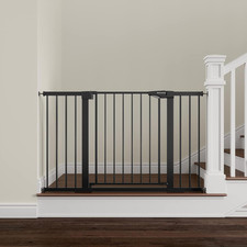 Baby Gate Extra Wide, 29.7-51'' Pressure Mounted Dog Gate with Walk Thru Door, A