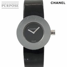 CHANEL La Ronde H0579 Vintage Women's Used Black Quartz Watch
