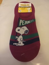 PEANUTS 3 Pk. Scoop Liner Socks For Shoes. Size 4-10. New W Tags