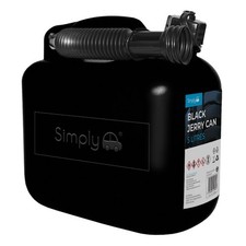 5L Jerry Can Fuel Oil Diesel Fuel Storage Container Black Robust Portable