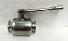 Valvola a sfera ad azionamento manuale inox per vino alimentare 1 1/4" SERBATOI FERMENTATORI