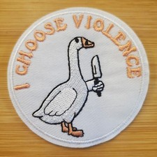 I CHOOSE VIOLENCE IRON-ON PATCH FUNNY SARCASTIC