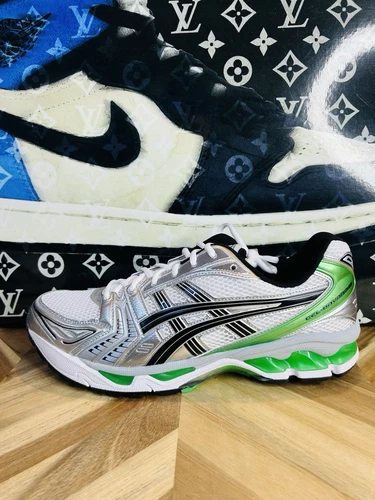 ASICS Gel Kayano 14 Blanc Vert Argent Homme 12 Rare