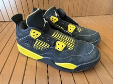 Nike Air Jordan 4 Retro Thunder PS Size 1.5Y Little Kids Black Yellow BQ7669-017