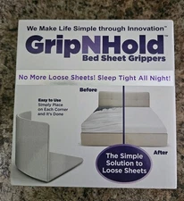 Grip N Hold Bed Sheet Holder | Discrete Heavy Duty Sheet Holders Set Of 4. New 
