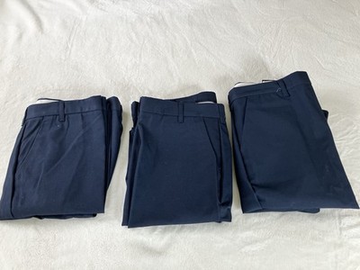 Lot Of 3 Aramark Men s Work Pants 50x32 Navy Blue NWOT Industrial Uniform