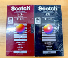 Lot of 2 Scotch Video Cassette EG T-120 EG T-120 Blank VHS Tapes New Sealed